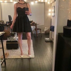 Black Swiss Dot Dress